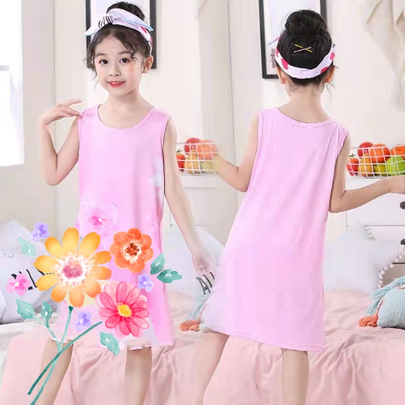 Đồ ngủ Ngắn Tay In Hoạt Hình Thời Trang Mùa Hè Cho Bé Gái