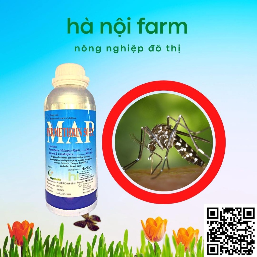 Thuốc Diệt côn trùng Permethrin 50EC chai nhôm 500 ml
