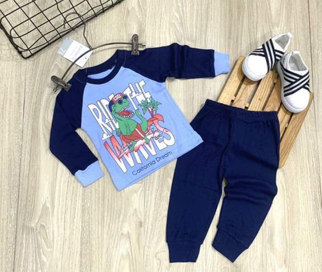 Bộ Dài Tay Bé Trai Borip Xuất Khẩu Siêu Xịn 8-22kg