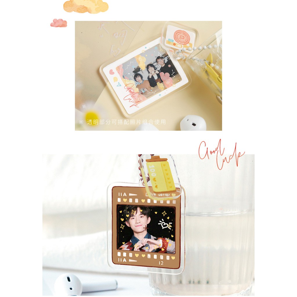 Móc khoá ảnh polaroid kpop airpod phụ kiện gắn balo cặp móc treo túi xách tote hot trend ulzzang hàn quốc