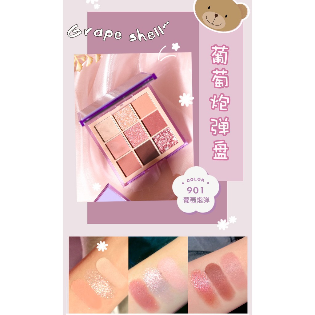 [ HOLD LIVE ] Bảng Phấn Mắt 9 Ô Màu HOLDLIVE Gấu Tím Maddie Bear HL469 | BigBuy360 - bigbuy360.vn