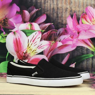 Giày slipon đen nam cổ thấp