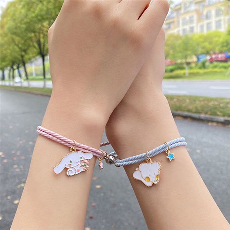 1 Cặp Vòng Tay Hoạt Hình Nam Châm Dễ Thương Cho Cặp Đôi