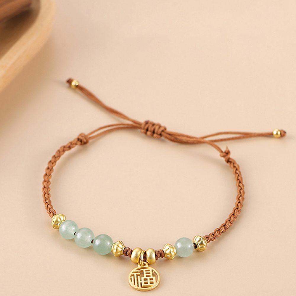 Vòng Đeo Tay May Mắn Phong Cách Trung Hoa Cổ Điển Dành Cho Nữ|Vòng Tay Dây Thừng Màu Sắc Retro