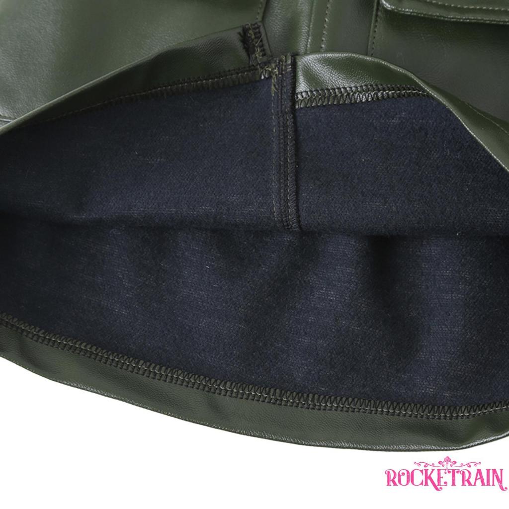 ♔Bty♔Chân váy Midi chữ A lưng cao màu trơn có túi và thắt lưng mùa thu đông cho trẻ em