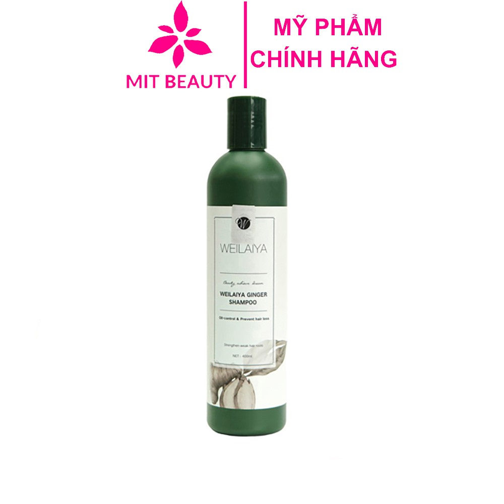 Dầu gội đầu Weilaiya tinh chất gừng hỗ trợ mọc tóc và ngăn rụng tóc 400ml, dầu gội welaiya, dầu gừng , dầu gội tem trắng