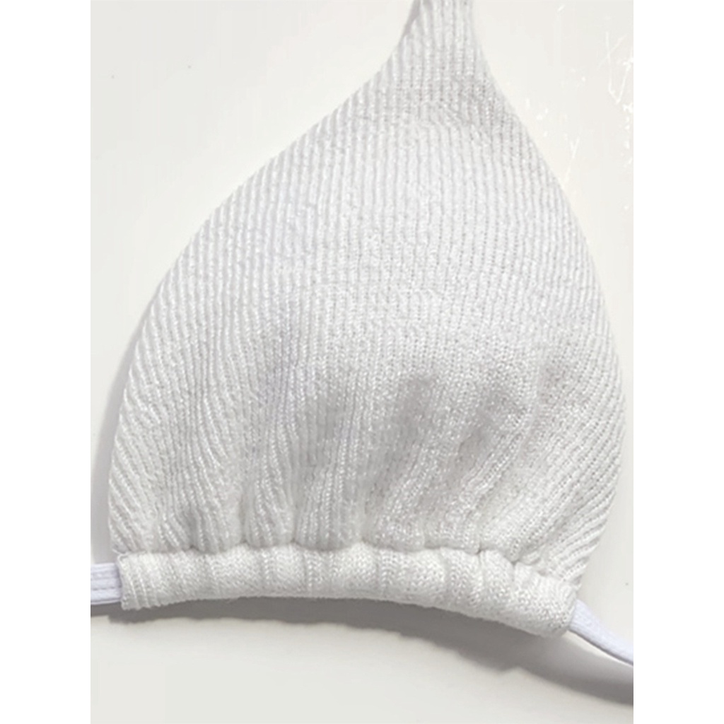 Bộ Đồ Bơi Bikini Màu Trắng Đơn Giản Cho Nữ