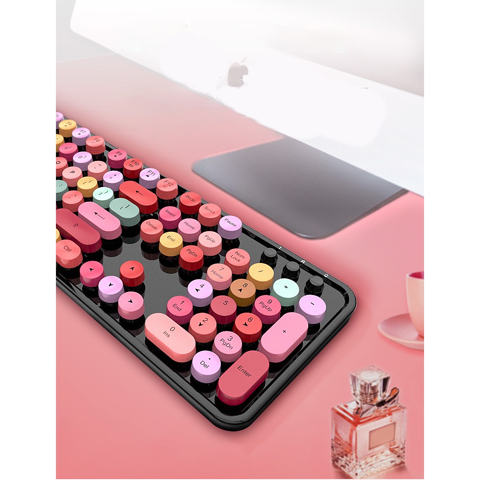 Bộ bàn phím và chuột không dây MOFii N720 MẪU MỚI màu hồng và đen cực đẹp | BigBuy360 - bigbuy360.vn