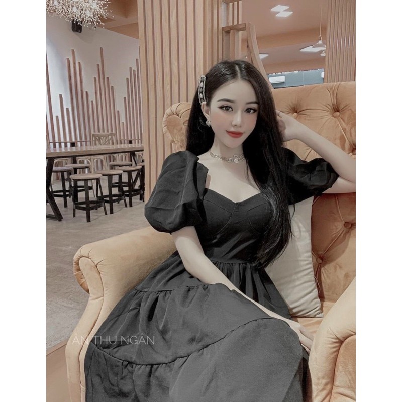 [Mã FAGREEN245 giảm 10% tối đa 30K đơn 99K] Váy xoè tay bồng có đệm ngực xinh xắn | BigBuy360 - bigbuy360.vn