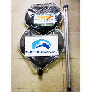 Vợt Cỡ Lớn Lùa Bắt Cá Koi. Kích Thước 50cm, 60cm, 70cm, 80cm. Cán Rút Dài 2,5m Chắc Chắn