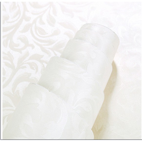 Decal giấy dán tường hoa nền kem (khổ rộng 60cm) GIÁ BÁN 1M