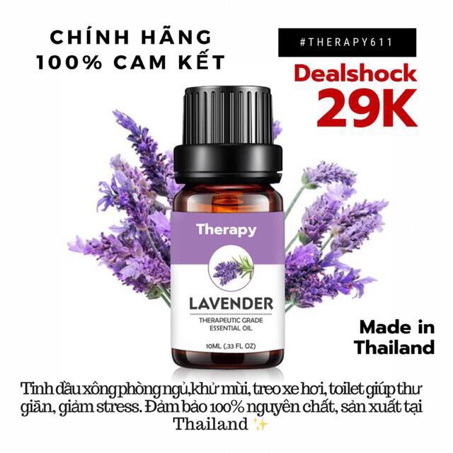 [𝗦𝗔𝗟𝗘]..::✨ Tinh Dầu Nguyên Chất Hoa Oải Hương Lavender THERAPY 10ml ✨::..