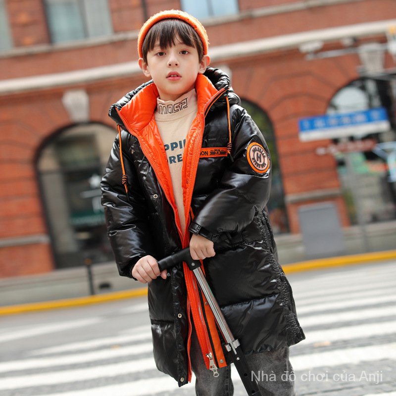 Child Men Coat Children Long Winter Long Thick Coat