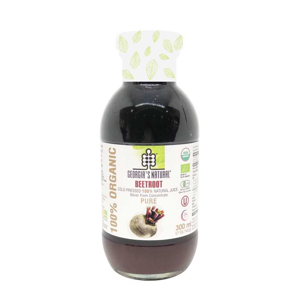 Nước Ép 100% Hữu Cơ Củ Dền Đỏ Beetroot Georgia's Natural - ORGANIC Pure Red Beetroot - 300ml &amp; 750ml