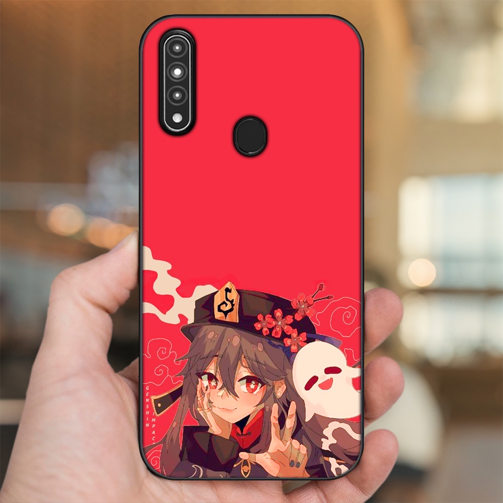 Ốp lưng Oppo A31, A8 viền đen in hình Hutao Genshin Impact