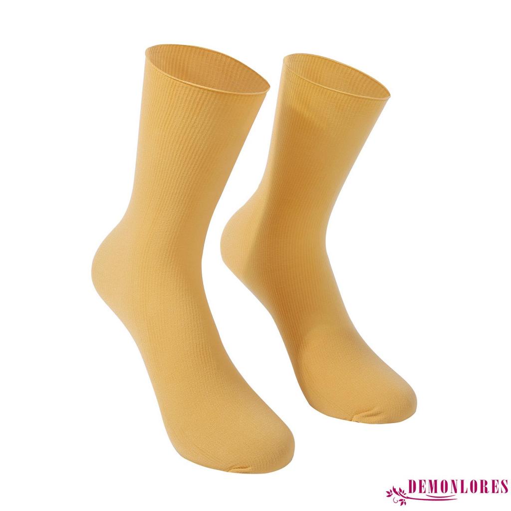 Đôi Vớ Dài Siêu Mỏng Mềm Mại Co Giãn Màu Trơn Dành Cho Nữ