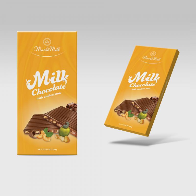 Socola nhân hạt điều Mark&amp;Milk thanh 100g