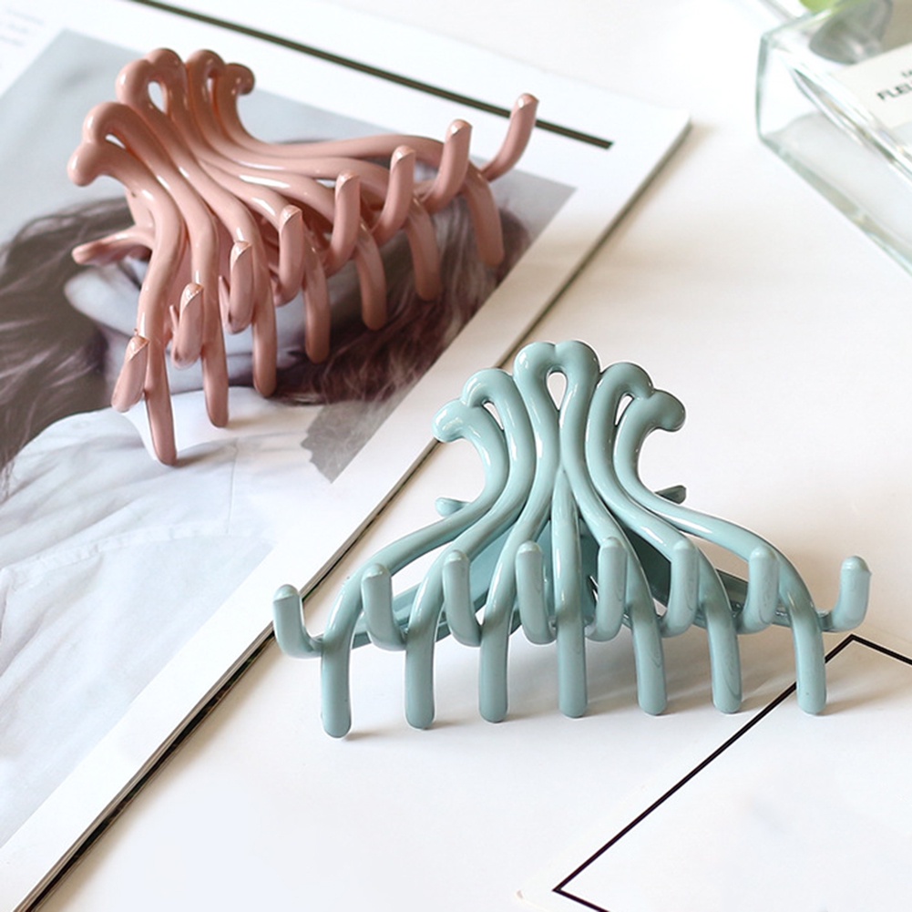 Kẹp Tóc Nhựa Màu Trơn Đơn Giản Thời Trang