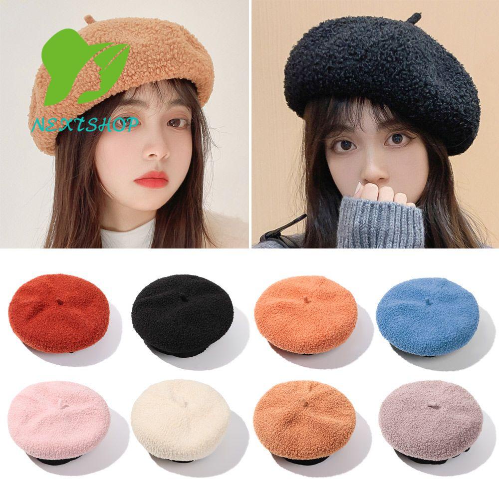 Mũ nồi vải len giữ ấm mùa đông phong cách vintage thời trang Pháp thanh lịch cho nữ