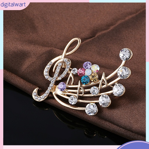 Ghim Cài Áo Hình Nốt Nhạc Đính Đá Thời Trang