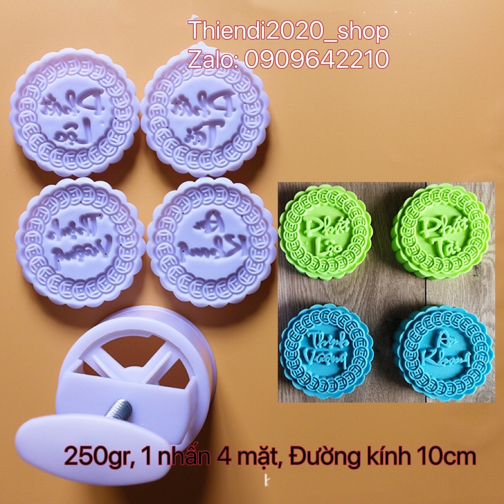 JUN23-Khuôn bánh trung thu chữ " Phúc-Lộc-Thọ-Tài"-4 kiểu-100GR-125gr-200GR-250GR