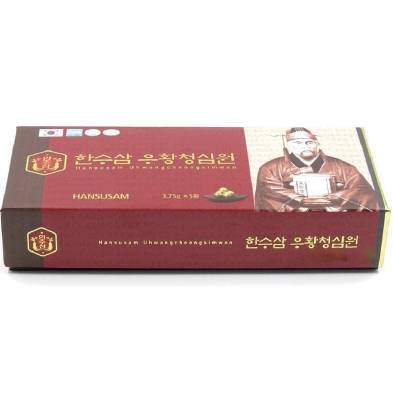 [ Chính Hãng ] An Cung Thanh Tâm Hoàn Hansusam Hàn Quốc, Hộp 5 Viên * 3.75g, Ngừa Tai Biến, Đột Quỵ, Ổn Định Huyết Áp