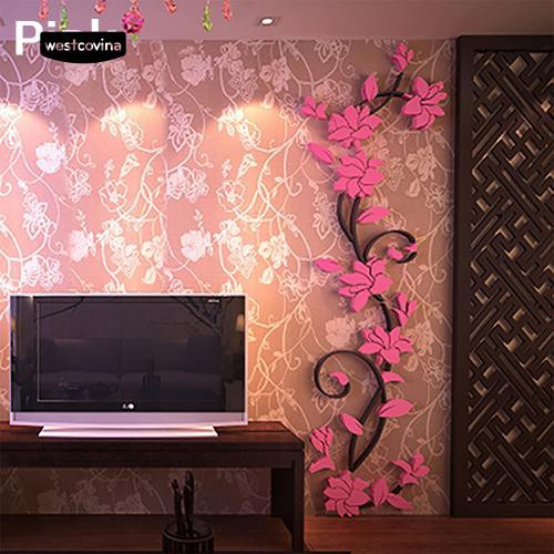 Hoa trang trí 3D dán tường