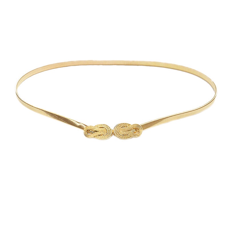 Thắt Lưng Mỏng Co Giãn Điều Chỉnh Được Phối Dây Xích Sang Trọng Cho Nữ