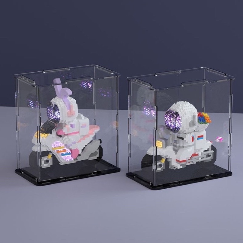 Đồ chơi xếp hình lắp ráp Phi Hành Gia Lái Xe kèm đèn led lego nanoblocks