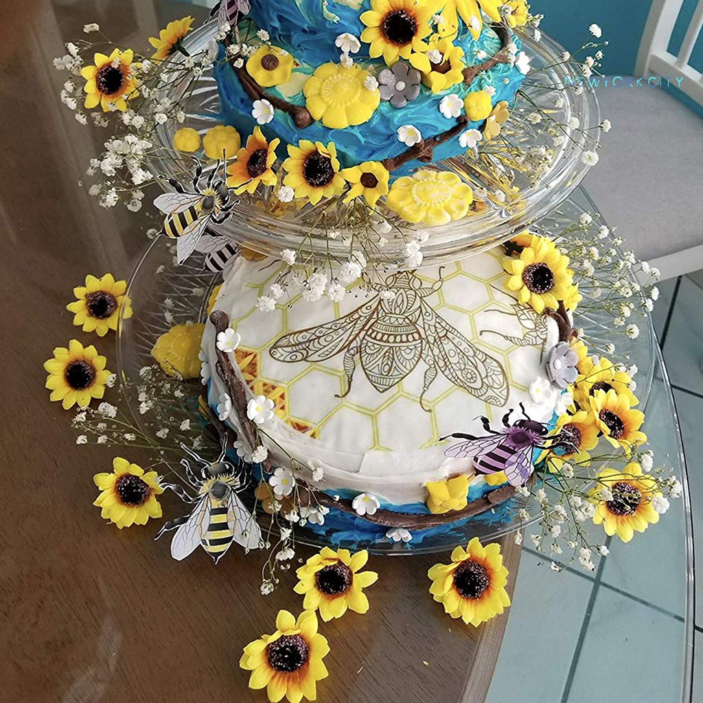 Set 50 Bông Hoa Hướng Dương Nhân Tạo Bằng Nhựa Dùng Trang Trí