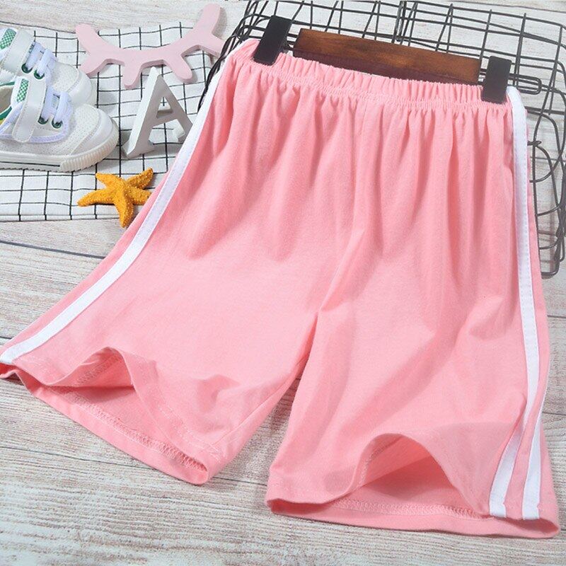 Quần Short Thể Thao Cotton Màu Trơn Thời Trang Mùa Hè Cho Bé 5-12 Tuổi