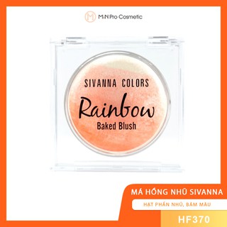 Má hồng, bắt sáng Sivanna Colors Rainbow Baked Blush HF370