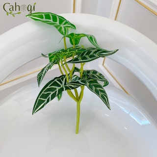 Cây Nhựa Cây Giả - Cây Môn Quan Âm Gân Xanh (không kèm chậu )