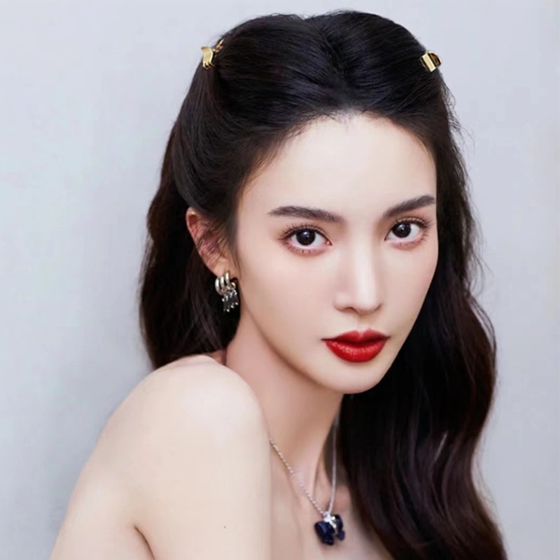 Set 2 Kẹp Tóc Kim Loại Phong Cách Hàn Quốc Thời Trang Cho Nữ