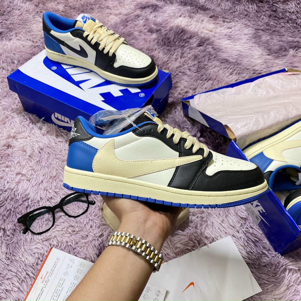 Giày Jordan 1 Travis Flagment cổ thấp hàng 1:1 chất lượng [ Full box + freeship ]