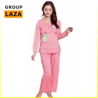 [Freeship - Thanh lí 1 ngày]  Bộ quần áo cho mẹ bầu và cho con bú in hình