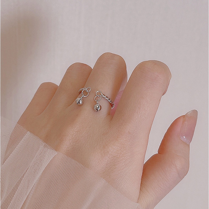 Nhẫn Bạc Hình Chuông Có Thể Điều Chỉnh Kích Thước Thời Trang Cho Nữ
