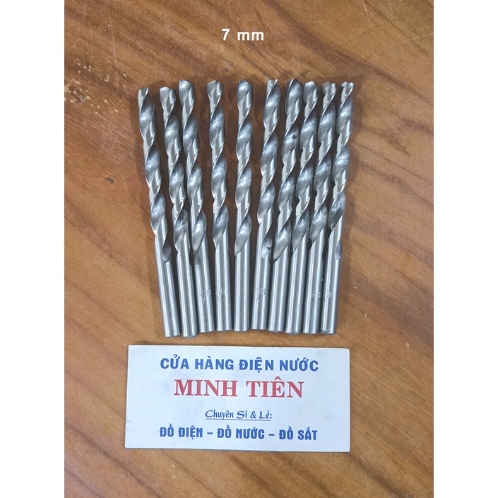 Mũi khoan sắt, gỗ từ 7 mm đến 12 mm