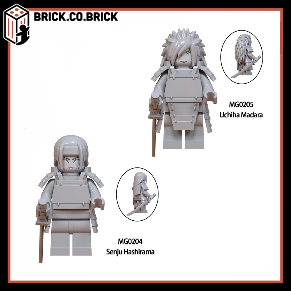 Lắp ráp Đồ chơi Nhân vật Hokage Đệ nhất Ninja Làng Lá Senju Harashima Madara Uchiha Konoha Naruto MG0205 MG0204