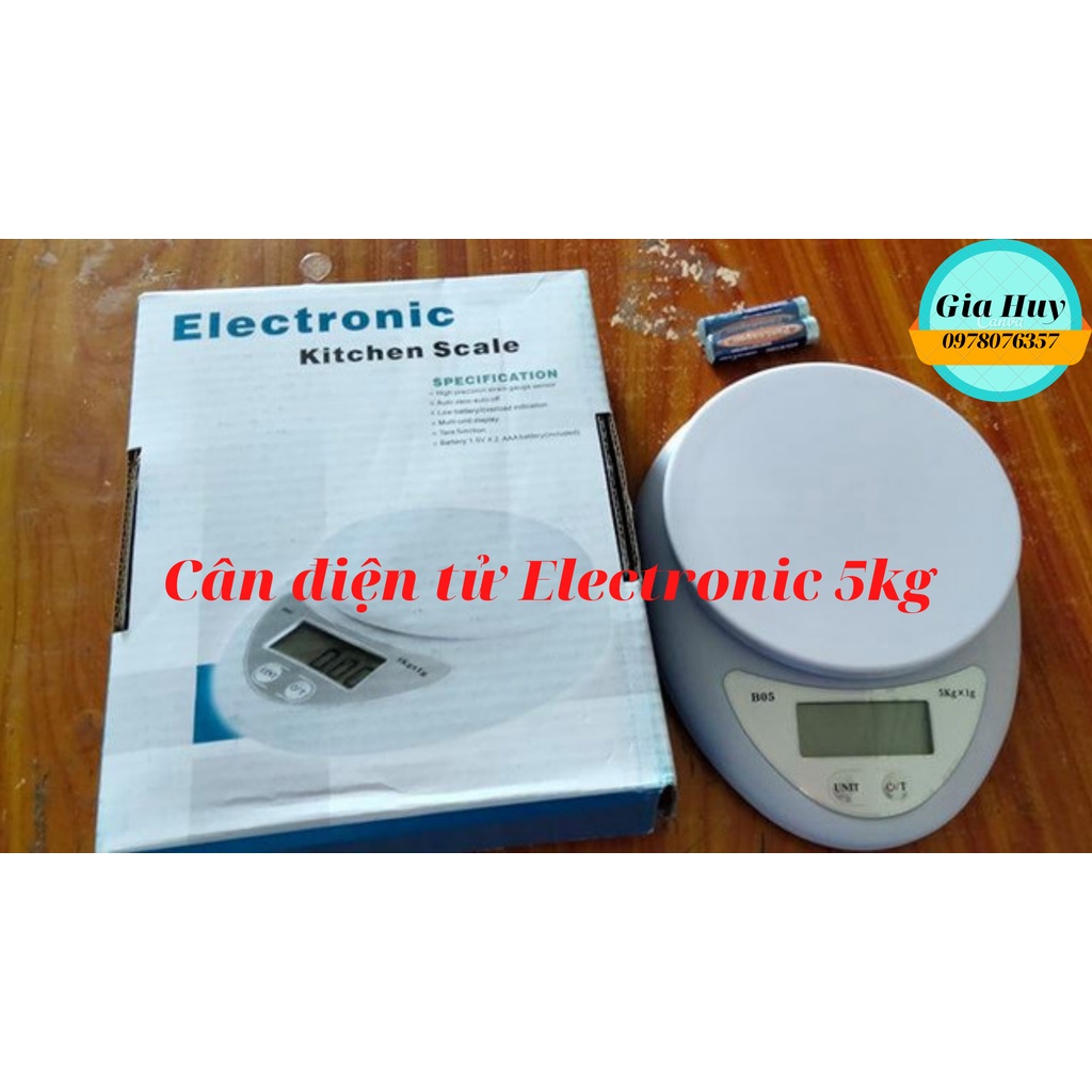 Cân tiểu ly Electronic chạy pin 5kg