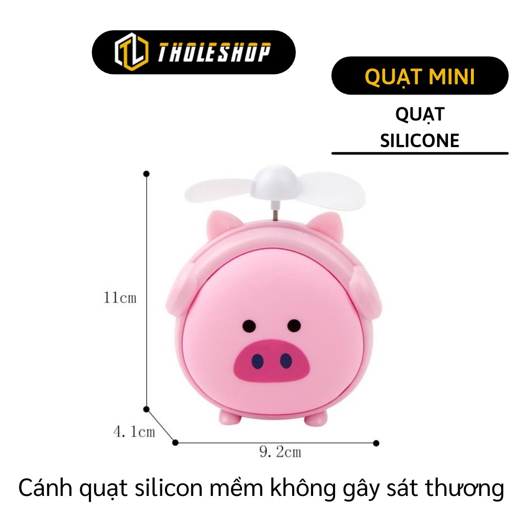 [SGD] Quạt Mini Để Bàn - Quạt Mini Hình Thú Dễ Thương, Không Gây Ồn, Có Đèn Ngủ Sạc USB 7358