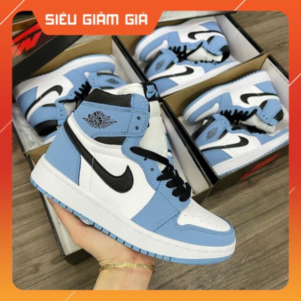 Giày Jordan 1 High University Blue [QUÀ TẶNG] Giày Thể Thao Air Jordan Xanh Móc Đen, Giày JD1 Cổ Cao Cao Nam Nữ Hot 2021 | BigBuy360 - bigbuy360.vn