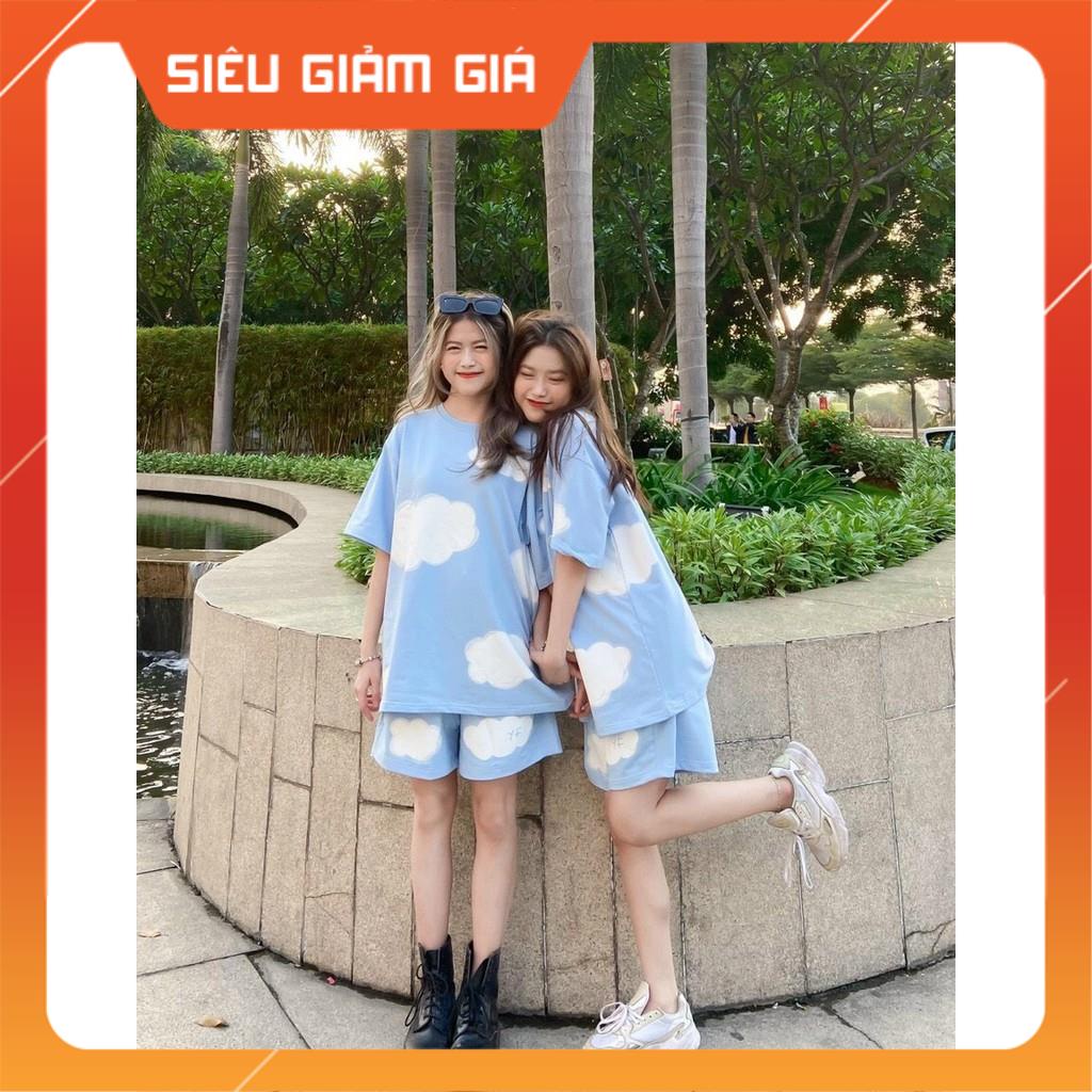 Set Bộ Thể Thao | Sét Đồ Bộ Mặc Hè  From Rộng Unisex Nam Nữ in ĐÁM MÂY TRẮNG Ulzzang 𝐍𝐔𝐏𝐀𝐊𝐀𝐂𝐇𝐈