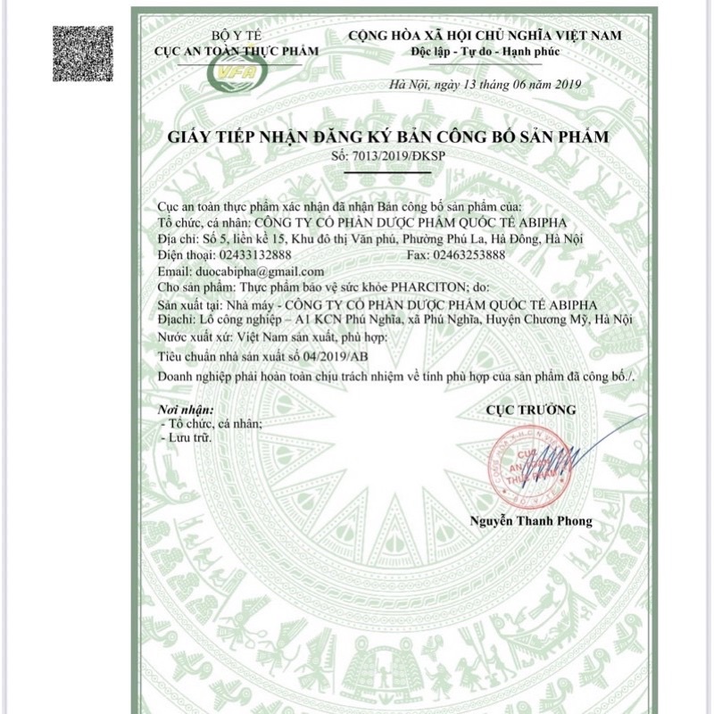 Tăng cân Pharciton