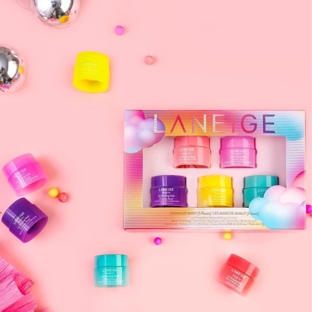 Set Limited mặt nạ ngủ môi Laneige 5 mùi