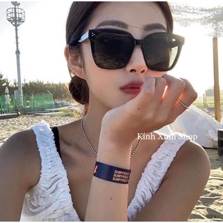 Kính râm nam nữ mắt vuông gọng nhựa form to thời trang