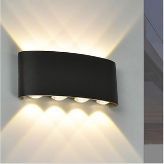 Đèn tường cầu thang, đèn hắt tường 8 tia hiện đại
