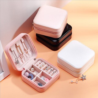 Hộp đựng trang sức da PU – Hộp trang sức mini hoa tai nhẫn