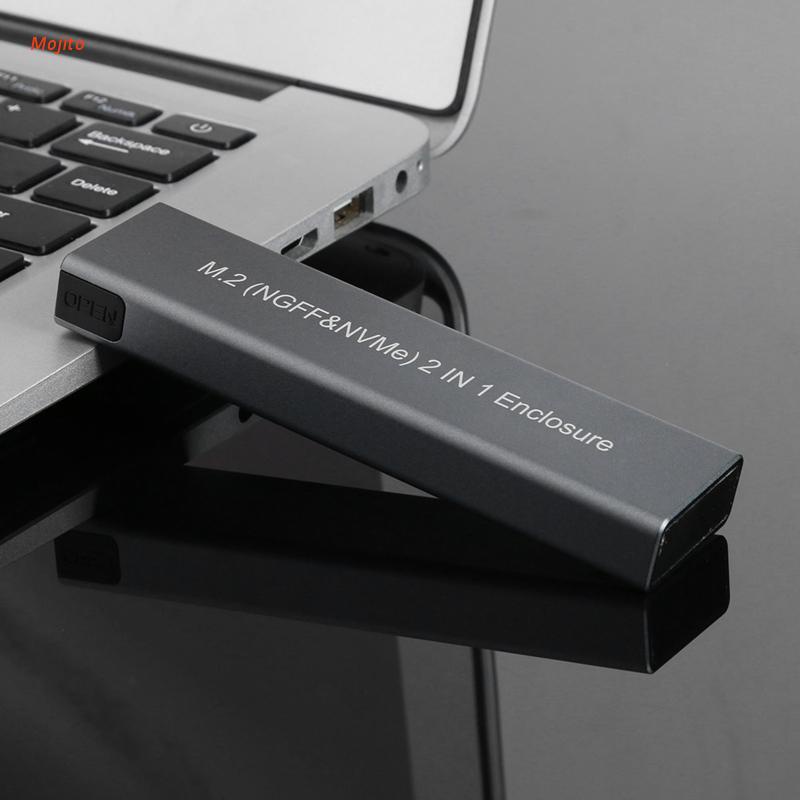 Hộp ổ cứng M.2 SATA + NVME HDD và cáp dữ liệu 2 trong 1 tốc độ cao 10Gbps
