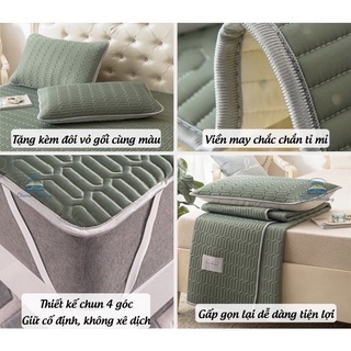 Chiếu điều hoà cao su non Tencel Latex Sheen bedding, hàng loại 1 siêu mềm mịn,mát (mẫu y hình)